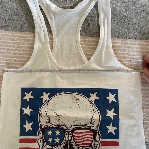 Women’s Small Cotton Heritage American Flag Skull Tank Brand New No Tags - Picture 4 of 4